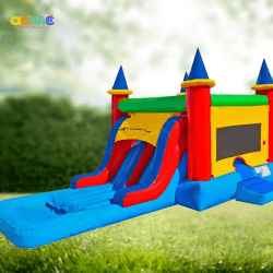 Dual Castle Bounce House W/Slide